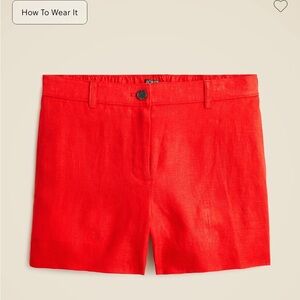 J. Crew High Waist Red Shorts